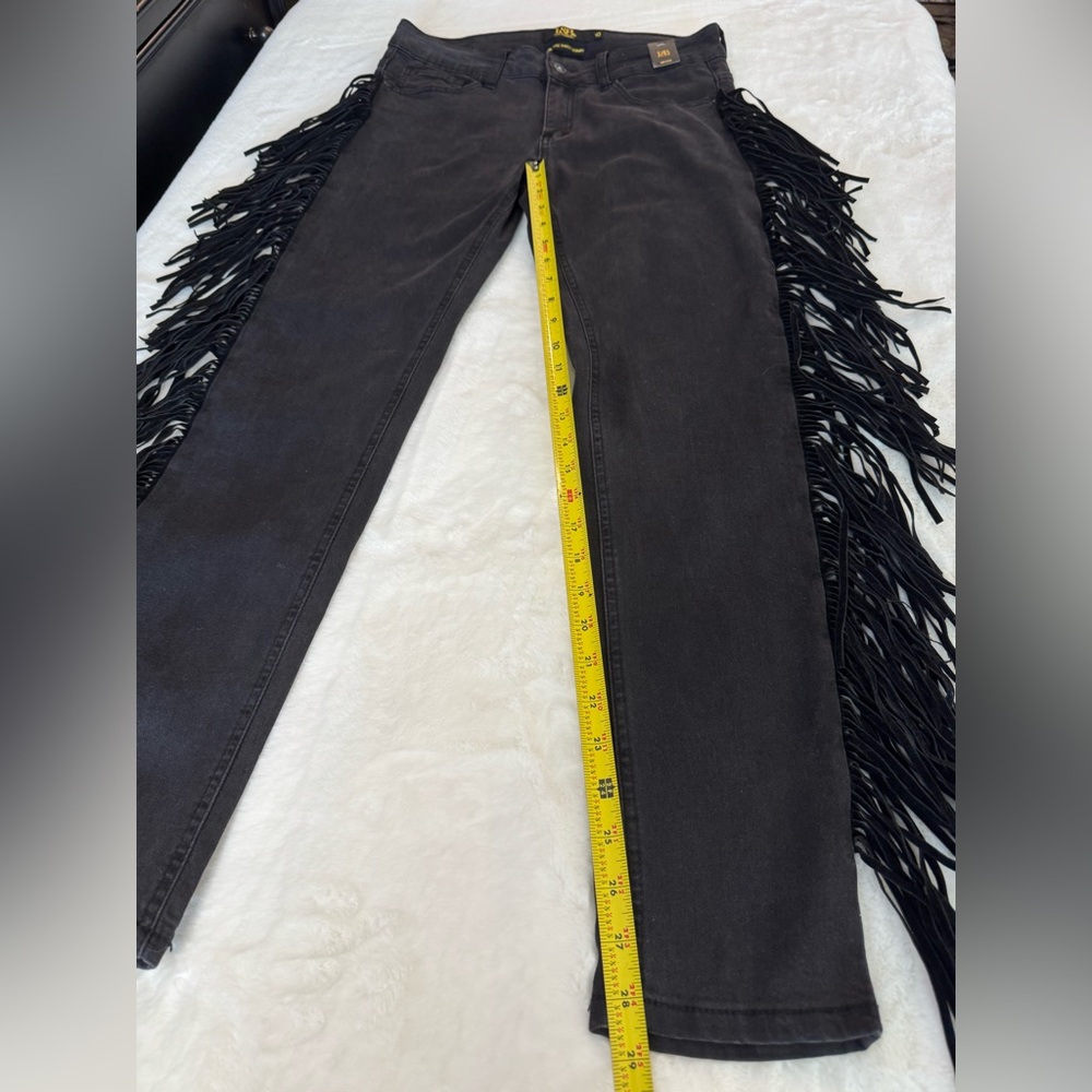 Lucky & Blessed Black Fringe Skinny Jeans - Picture 11 of 12